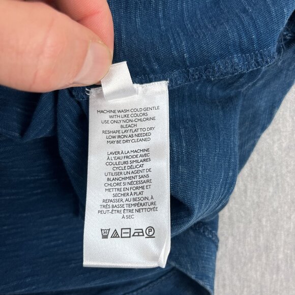 Anthroplogie Pilcro Twist-Back Tank Top Womens S Blue Relaxed Fit Patchwork NEW - Picture 15 of 16